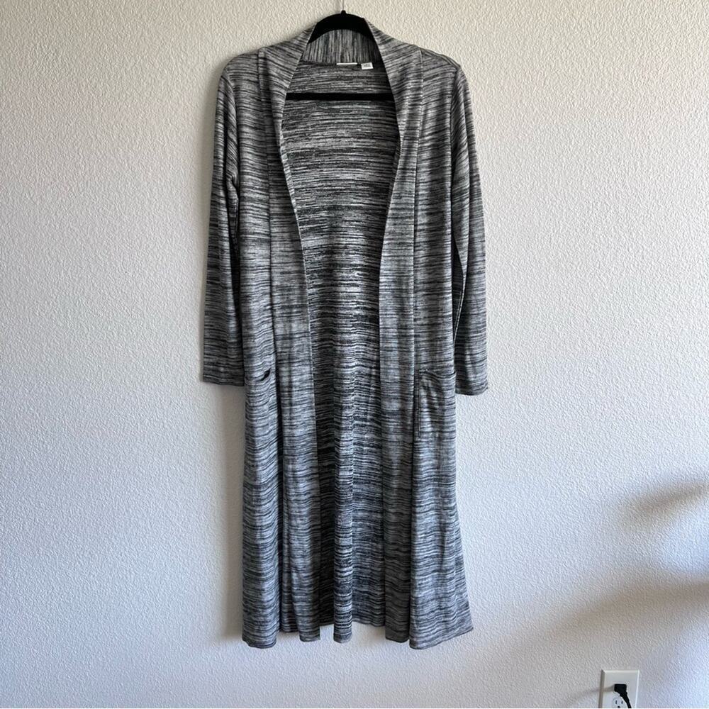 Cato‎ Women's Open Front Long Marbled Knit Duster